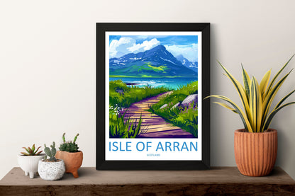 Isle Of Arran Travel Print Wall Art Isle Of Arran Wall Hanging Home Décor Isle Of Arran Gift Art Lovers Scotland Art Lover Gift Isle Poster
