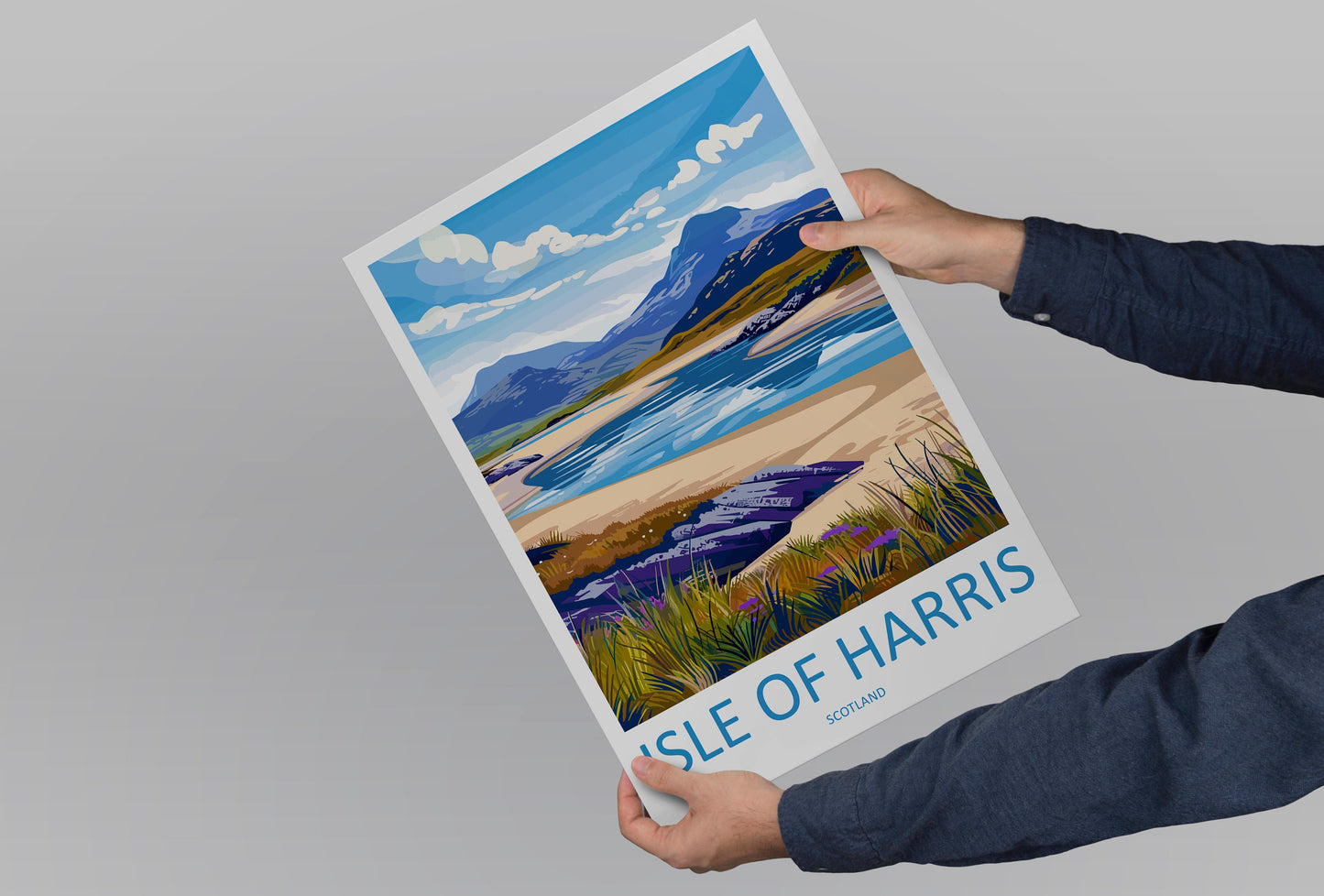 Isle Of Harris Travel Print Wall Art Isle Of Harris Wall Hanging Home Décor Isle Of Harris Gift Art Lovers Scotland Art Lover Gift Isle Art