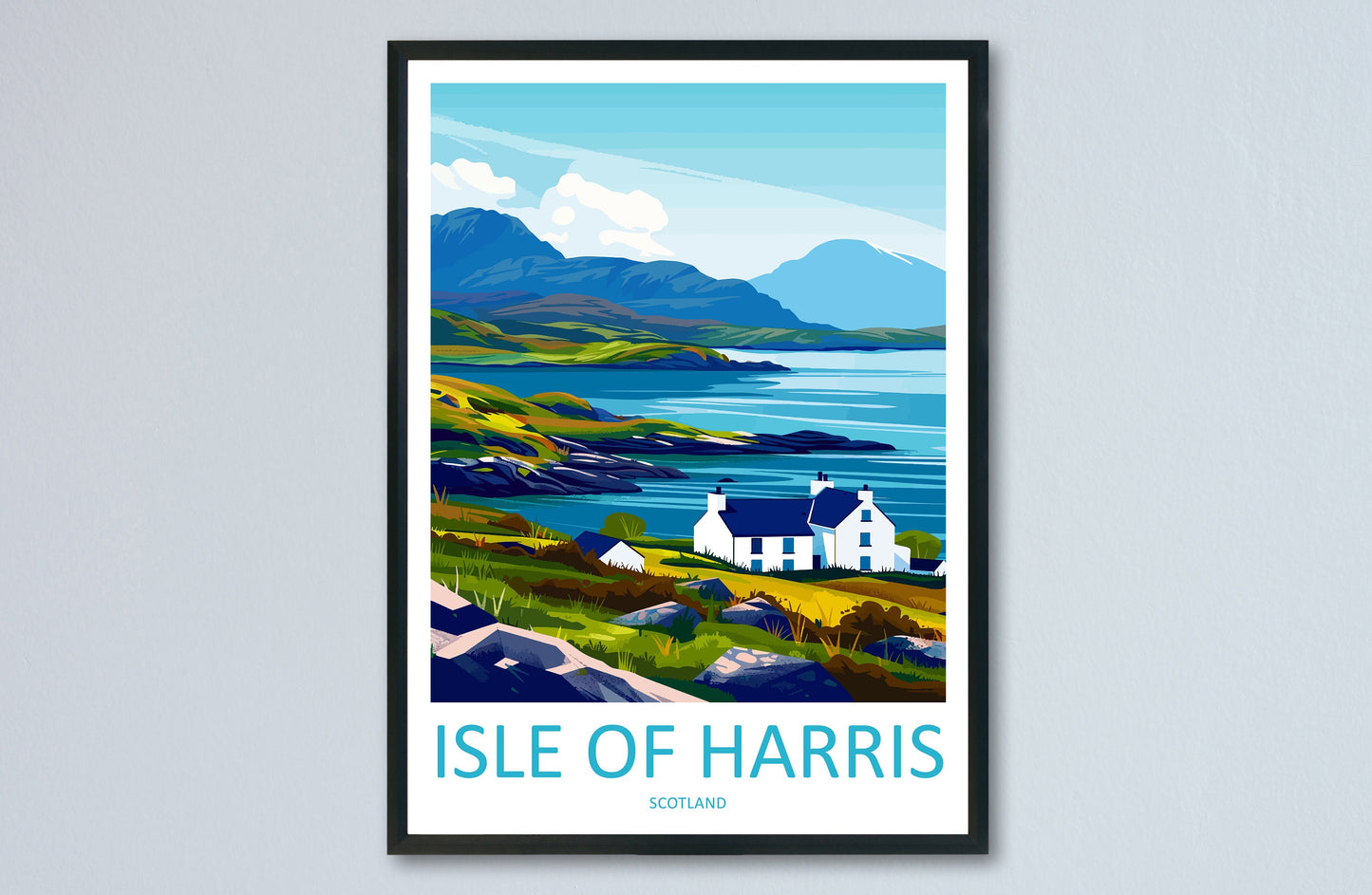 Isle Of Harris Travel Print Wall Art Isle Of Harris Wall Hanging Home Décor Isle Of Harris Gift Art Lovers Scotland Art Lover Gift Isle Art