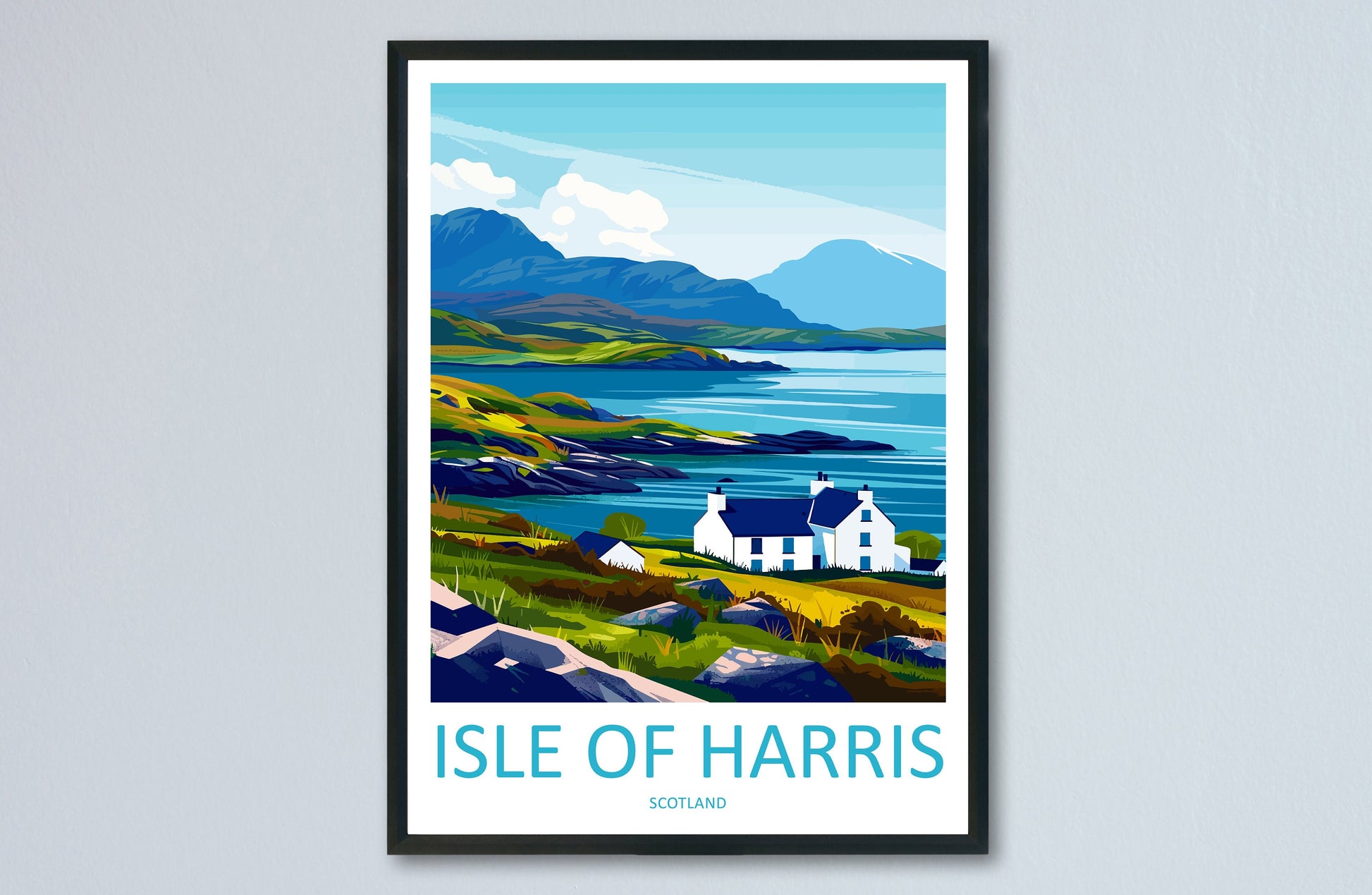 Isle Of Harris Travel Print Wall Art Isle Of Harris Wall Hanging Home Décor Isle Of Harris Gift Art Lovers Scotland Art Lover Gift Isle Art