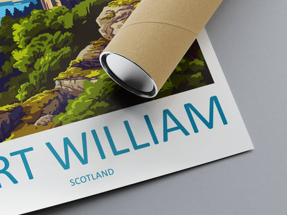 Fort William Travel Print Wall Art Fort William Wall Hanging Home Décor Fort William Gift Art Lovers Scotland Art Lover Gift Fort William