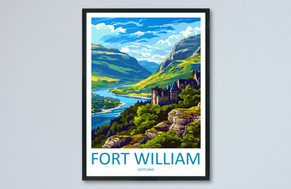 Fort William Travel Print Wall Art Fort William Wall Hanging Home Décor Fort William Gift Art Lovers Scotland Art Lover Gift Fort William