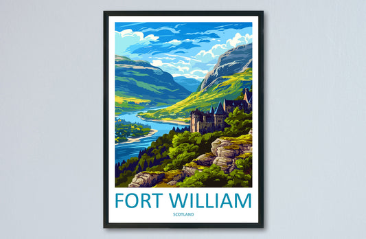 Fort William Travel Print Wall Art Fort William Wall Hanging Home Décor Fort William Gift Art Lovers Scotland Art Lover Gift Fort William