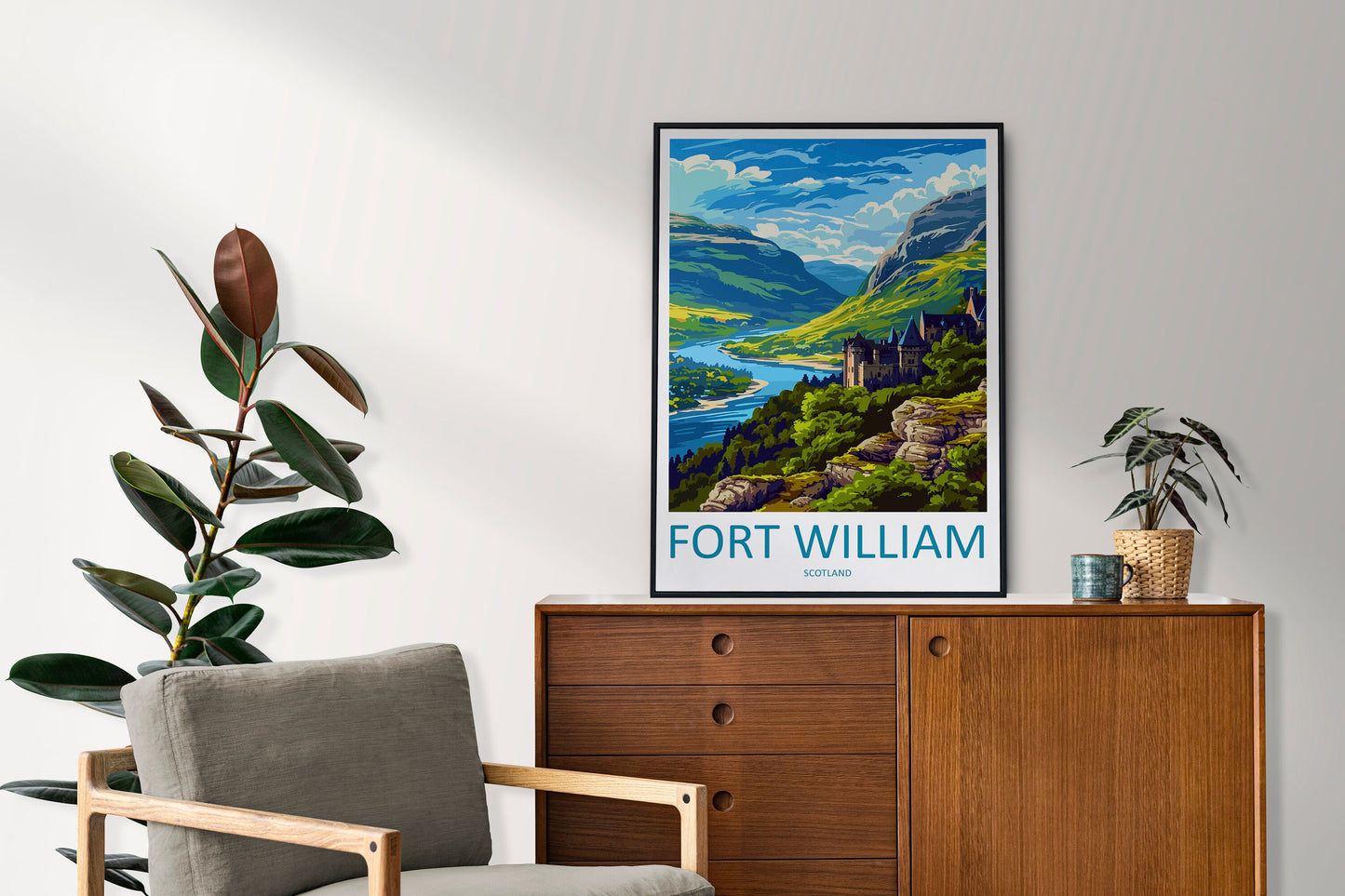 Fort William Travel Print Wall Art Fort William Wall Hanging Home Décor Fort William Gift Art Lovers Scotland Art Lover Gift Fort William