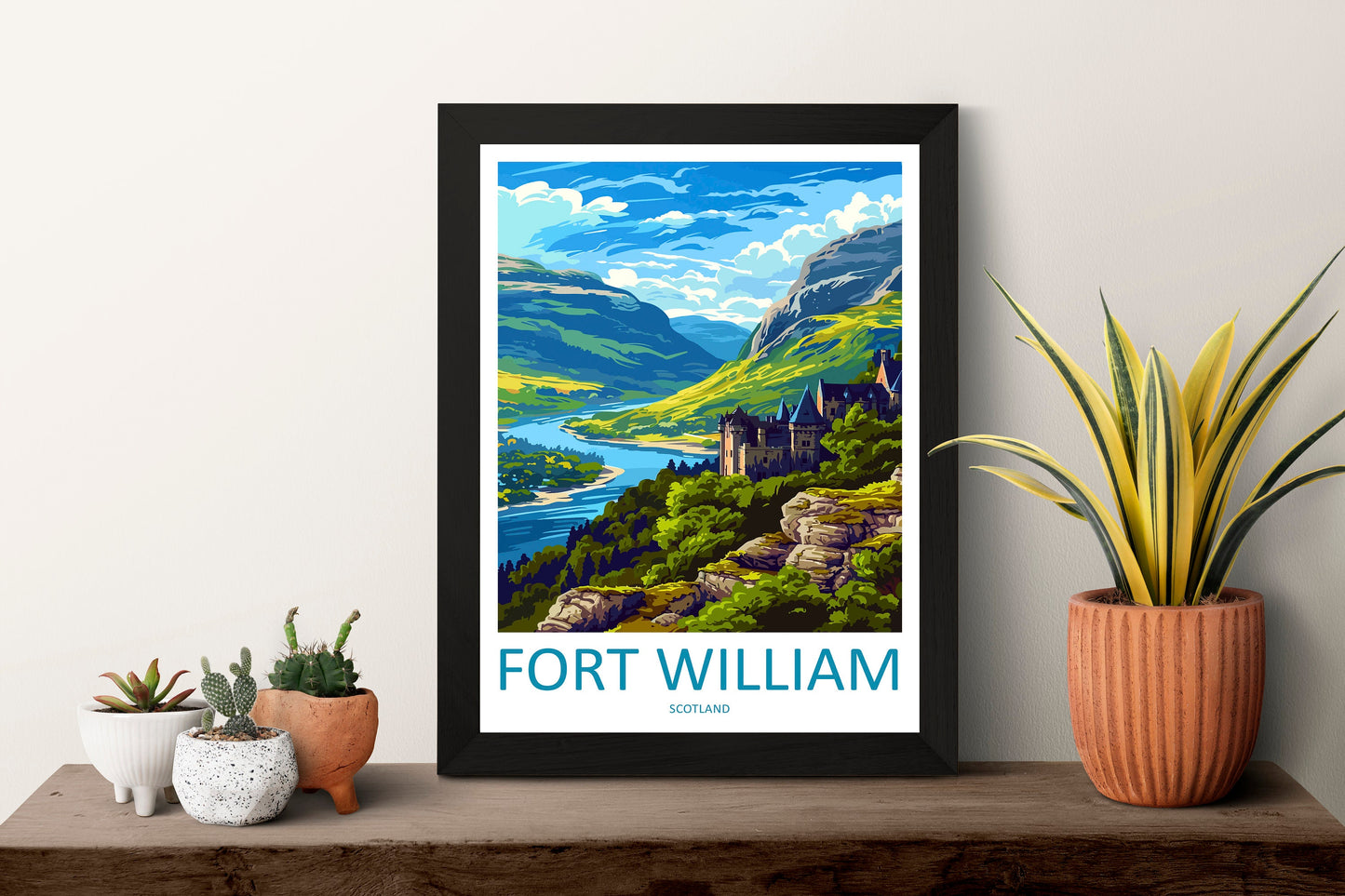 Fort William Travel Print Wall Art Fort William Wall Hanging Home Décor Fort William Gift Art Lovers Scotland Art Lover Gift Fort William