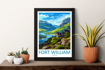 Fort William Travel Print Wall Art Fort William Wall Hanging Home Décor Fort William Gift Art Lovers Scotland Art Lover Gift Fort William