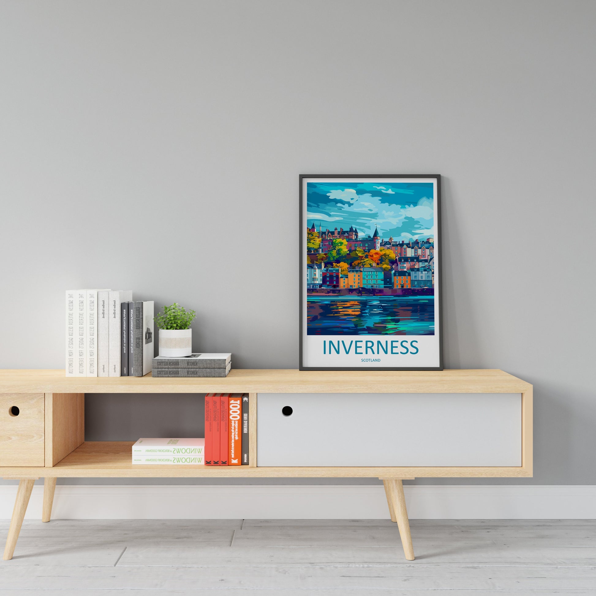 Inverness Cityscape Print Inverness Home Decor European City Art Print Inverness Wall Art Scotland Enthusiast Gift Wall Hanging Inverness