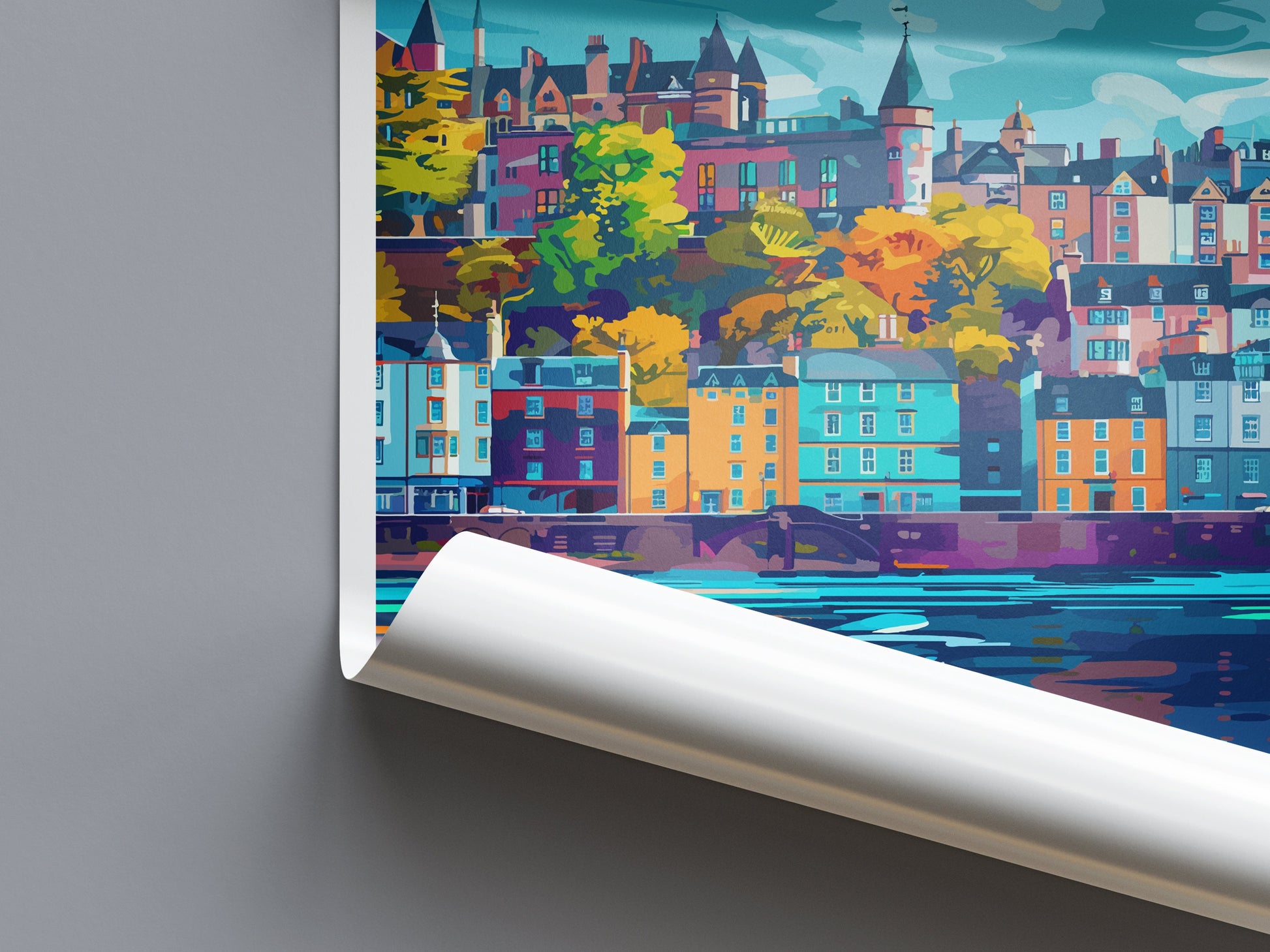 Inverness Cityscape Print Inverness Home Decor European City Art Print Inverness Wall Art Scotland Enthusiast Gift Wall Hanging Inverness