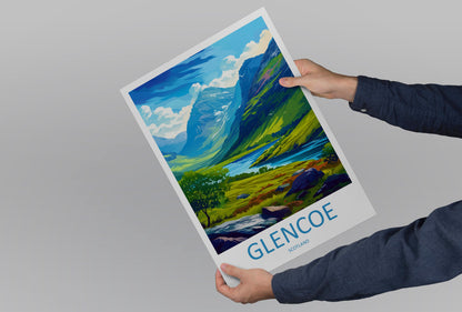 Glencoe Travel Print Wall Art Glencoe Wall Hanging Home Décor Glencoe Gift Art Lovers Scotland Art Lover Gift Glencoe Travel Artwork