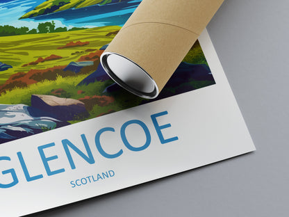 Glencoe Travel Print Wall Art Glencoe Wall Hanging Home Décor Glencoe Gift Art Lovers Scotland Art Lover Gift Glencoe Travel Artwork