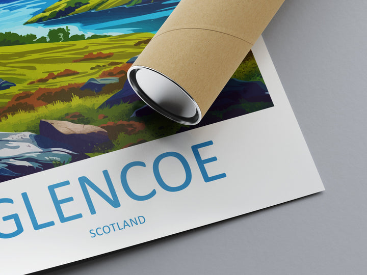 Glencoe Travel Print Wall Art Glencoe Wall Hanging Home Décor Glencoe Gift Art Lovers Scotland Art Lover Gift Glencoe Travel Artwork
