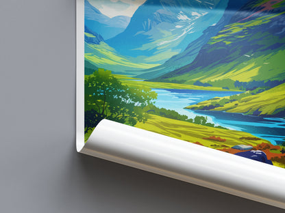 Glencoe Travel Print Wall Art Glencoe Wall Hanging Home Décor Glencoe Gift Art Lovers Scotland Art Lover Gift Glencoe Travel Artwork