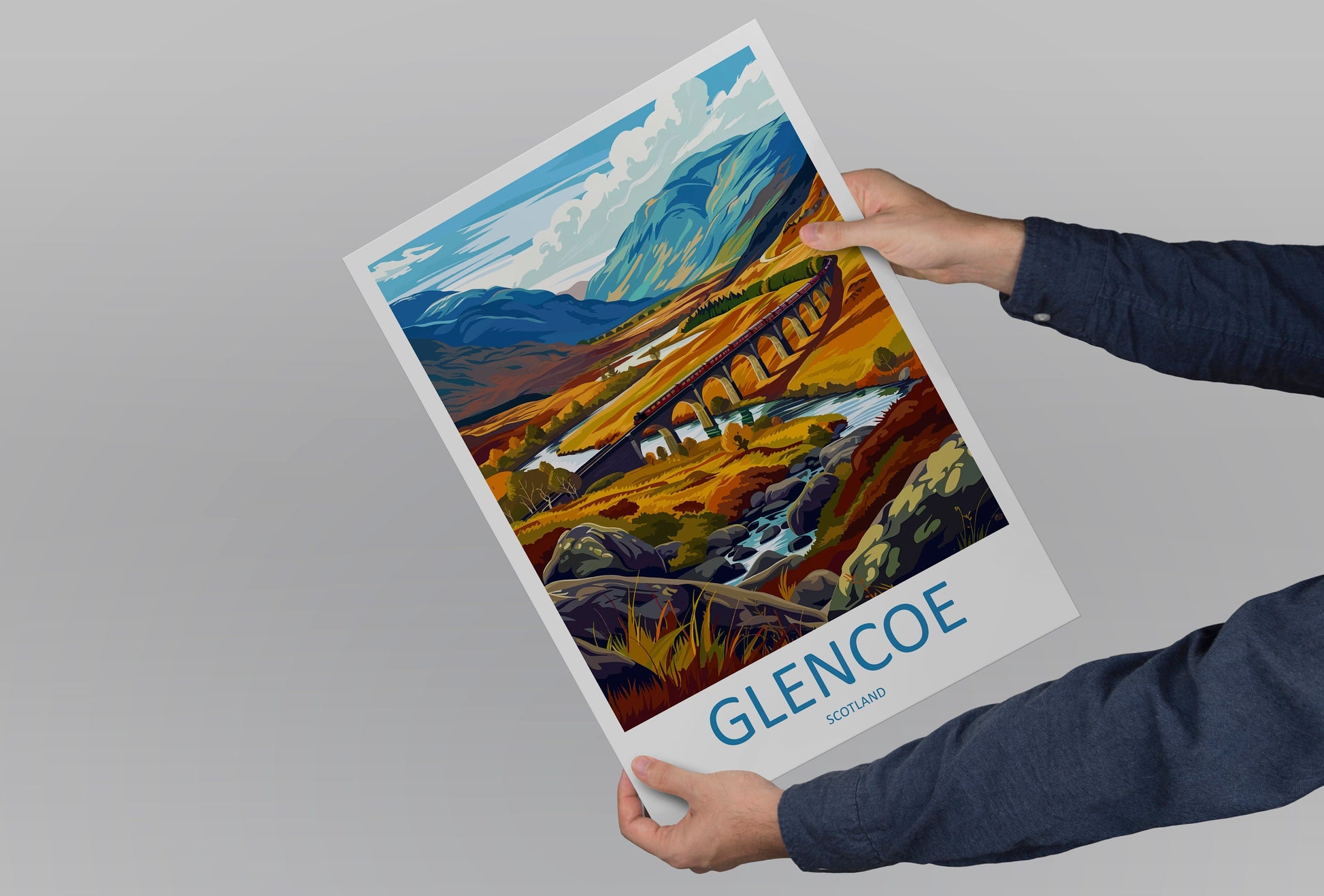 Glencoe Travel Print Wall Art Glencoe Wall Hanging Home Décor Glencoe Gift Art Lovers Scotland Art Lover Gift Glencoe Travel Artwork