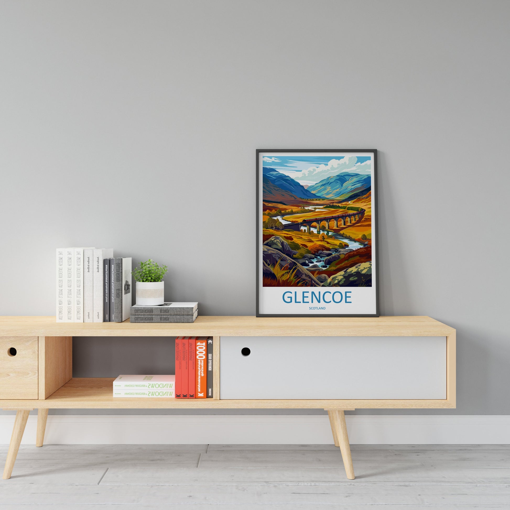 Glencoe Travel Print Wall Art Glencoe Wall Hanging Home Décor Glencoe Gift Art Lovers Scotland Art Lover Gift Glencoe Travel Artwork