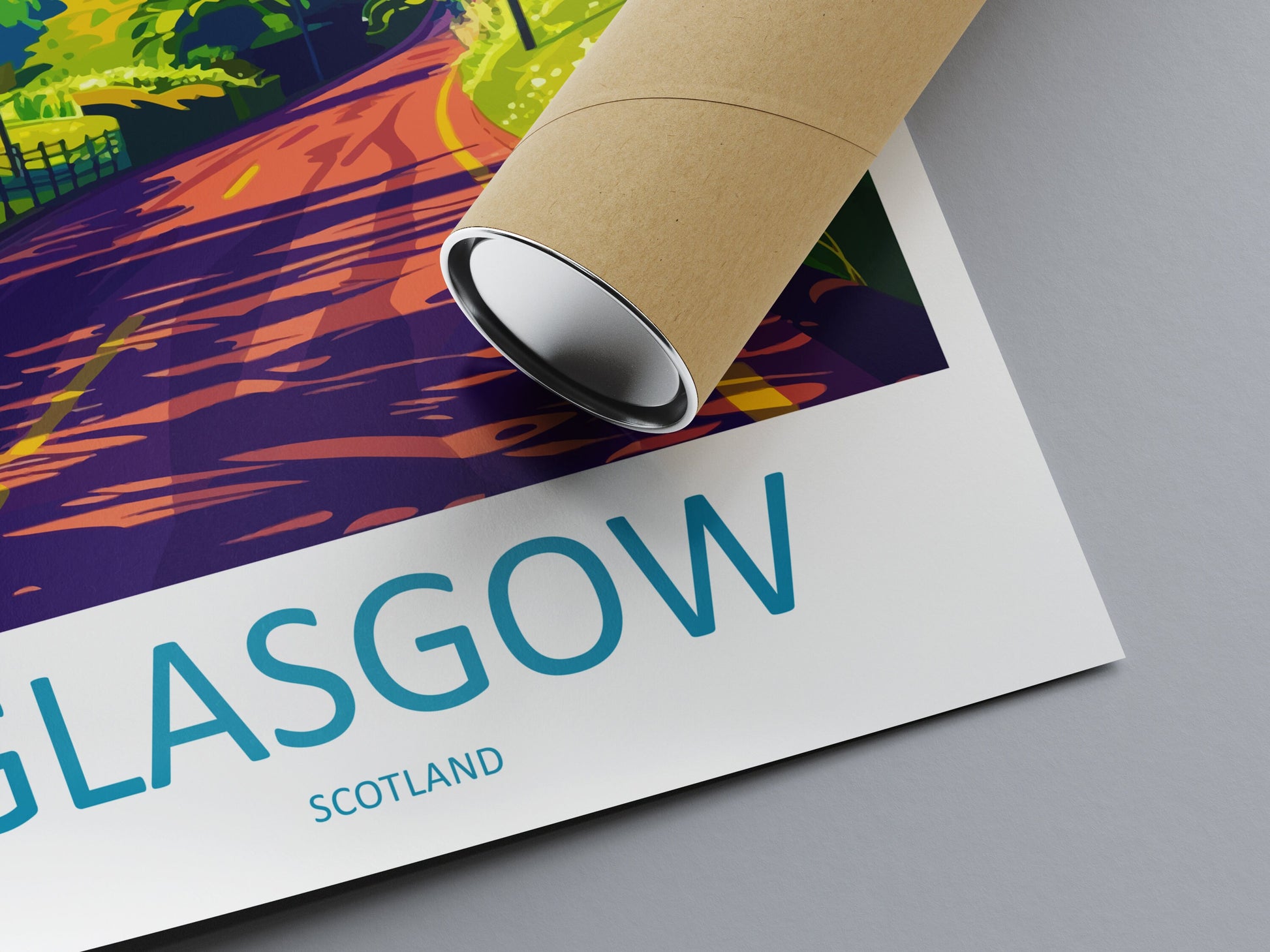 Glasgow Travel Print Wall Art Glasgow Wall Hanging Home Décor Glasgow Gift Art Lovers Scotland Art Lover Gift Glasgow Travel Artwork