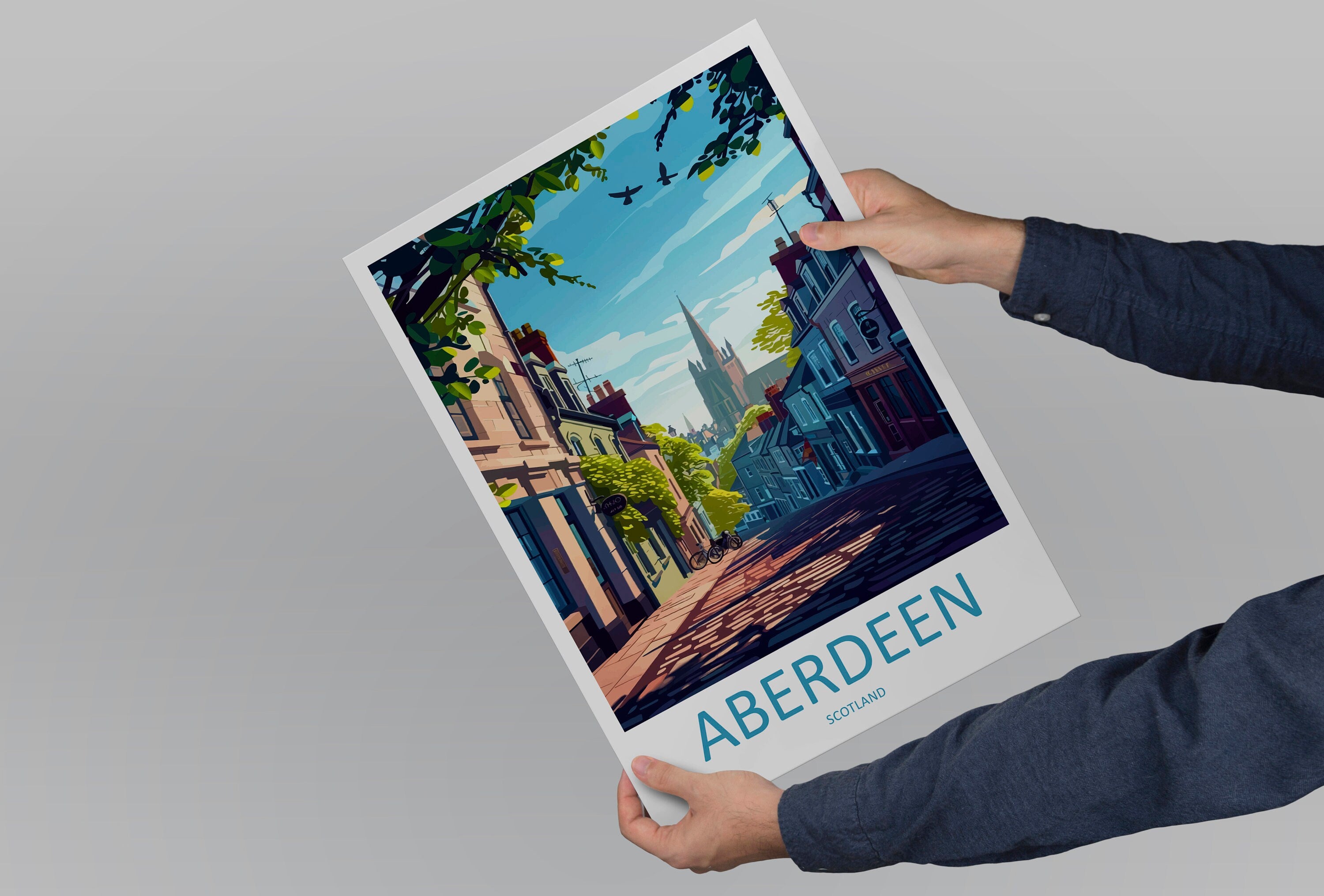 Aberdeen Print Aberdeen Home Décor Scotland City Art Print Aberdeen Wall Art for Scotland Enthusiast Gift Wall Hanging Aberdeen Cityscape