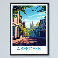 Aberdeen Print Aberdeen Home Décor Scotland City Art Print Aberdeen Wall Art for Scotland Enthusiast Gift Wall Hanging Aberdeen Cityscape
