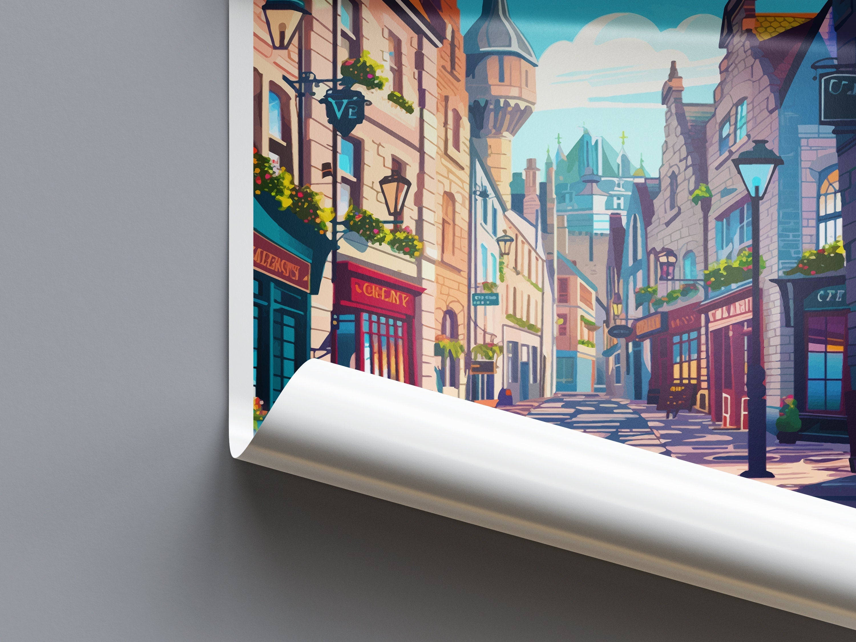 Aberdeen Print Aberdeen Home Décor Scotland City Art Print Aberdeen Wall Art for Scotland Enthusiast Gift Wall Hanging Aberdeen Cityscape
