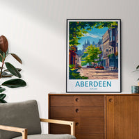 Aberdeen Print Aberdeen Home Décor Scotland City Art Print Aberdeen Wall Art for Scotland Enthusiast Gift Wall Hanging Aberdeen Cityscape