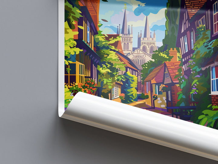 Winchester Travel Print Wall Art Winchester Wall Hanging Home Décor Winchester Gift Art Lovers England Art Lover Gift Winchester Travel