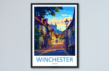 Winchester Travel Print Wall Art Winchester Wall Hanging Home Décor Winchester Gift Art Lovers England Art Lover Gift Winchester Travel