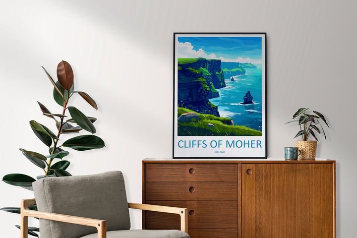 Cliffs of Moher Print Cliffs of Moher Home Décor Landscape Art Print Cliffs of Moher Wall Art for Ireland Enthusiast Gift Wall Hanging Art