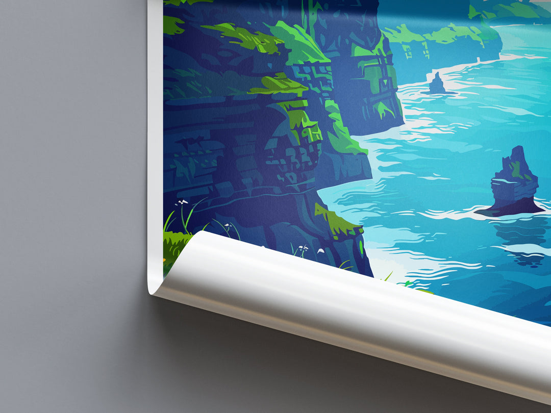 Cliffs of Moher Print Cliffs of Moher Home Décor Landscape Art Print Cliffs of Moher Wall Art for Ireland Enthusiast Gift Wall Hanging Art