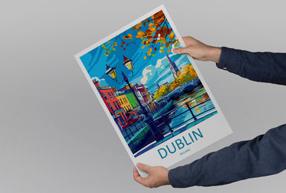 Dublin Skyline Print Dublin Home Decor Skyline City Art Print Dublin Wall Art for Ireland Enthusiast Gift Wall Hanging Dublin Ireland Print