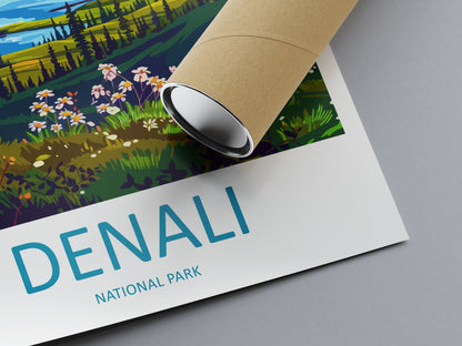 Denali National Park Travel Print Wall Art Denali Wall Hanging Home Décor Denali Gift Art Lovers Alaska Art Lover Gift Denali