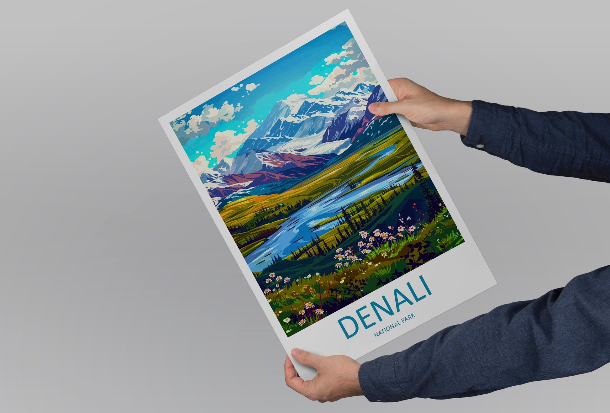 Denali National Park Travel Print Wall Art Denali Wall Hanging Home Décor Denali Gift Art Lovers Alaska Art Lover Gift Denali