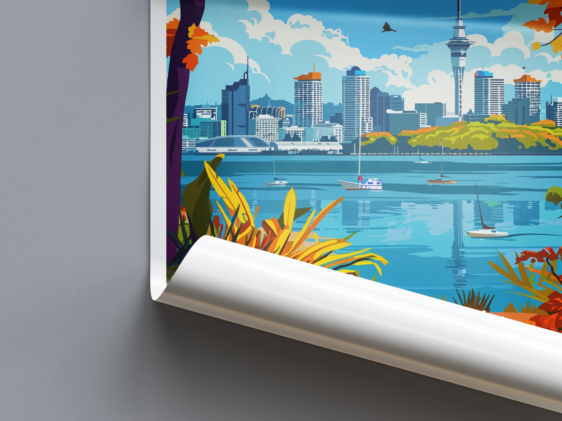 Auckland Travel Print Wall Art Auckland Wall Hanging Home Décor Auckland Gift Art Lovers New Zealand Art Lover Gift Print Auckland Wall Art