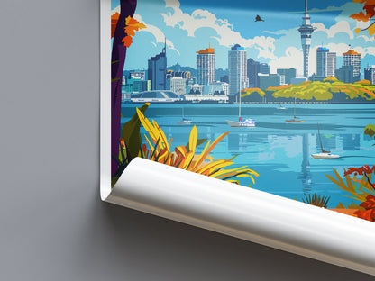 Auckland Travel Print Wall Art Auckland Wall Hanging Home Décor Auckland Gift Art Lovers New Zealand Art Lover Gift Print Auckland Wall Art