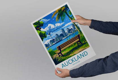 Auckland Travel Print Wall Art Auckland Wall Hanging Home Décor Auckland Gift Art Lovers New Zealand Art Lover Gift Print Auckland Wall Art