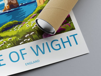 Isle Of Wight Travel Print Wall Art Isle Of Wight Wall Hanging Home Decor Isle Of Wight Gift Art Lovers Wall Art AONB Print
