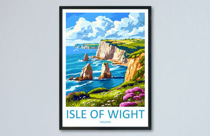 Isle Of Wight Travel Print Wall Art Isle Of Wight Wall Hanging Home Decor Isle Of Wight Gift Art Lovers Wall Art AONB Print