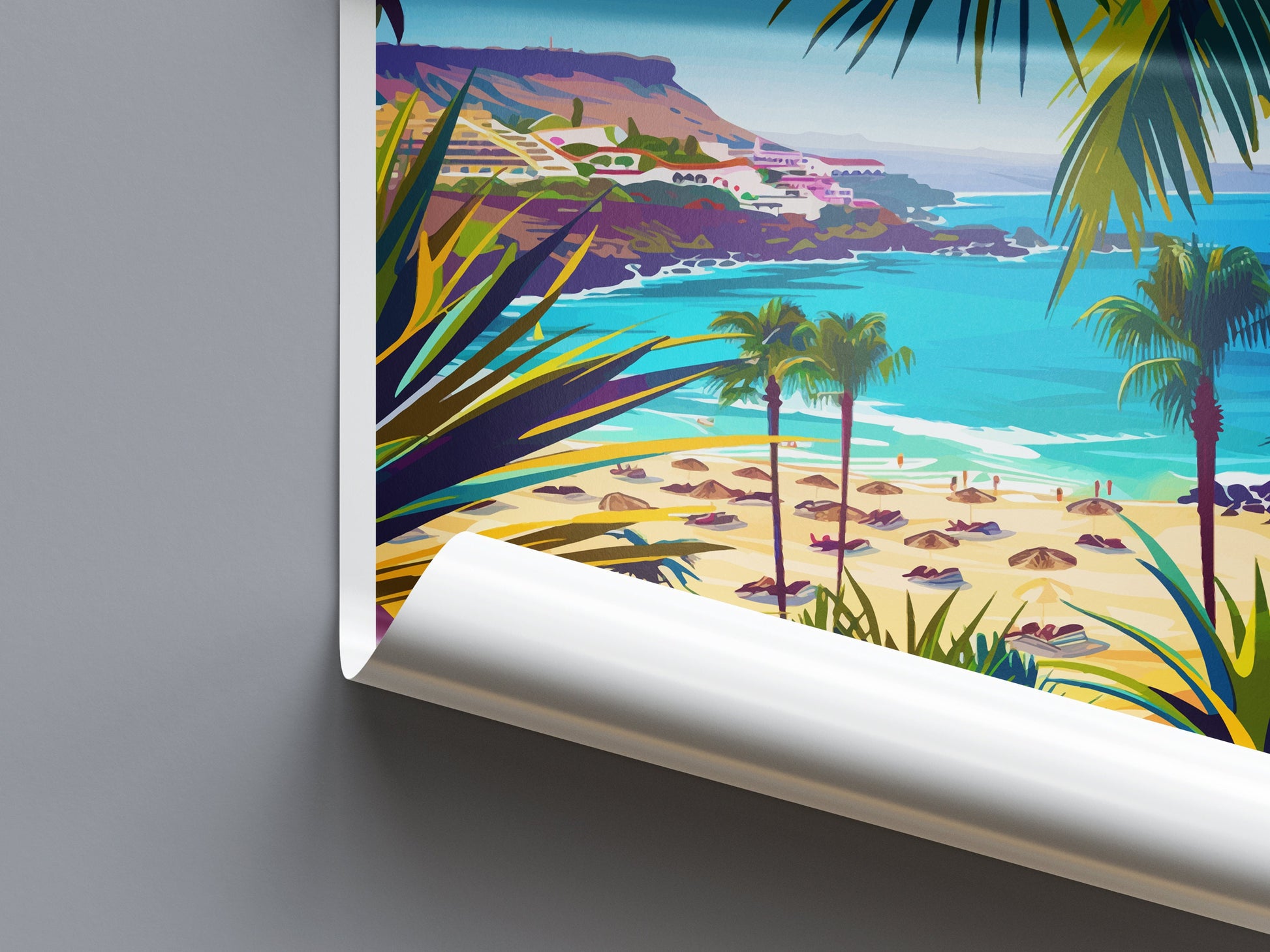 Gran Canaria Travel Print Wall Art Gran Canaria Wall Hanging Home Décor Gran Canaria Gift Art Lovers Spain Art Lover Gift Gran Canaria Print