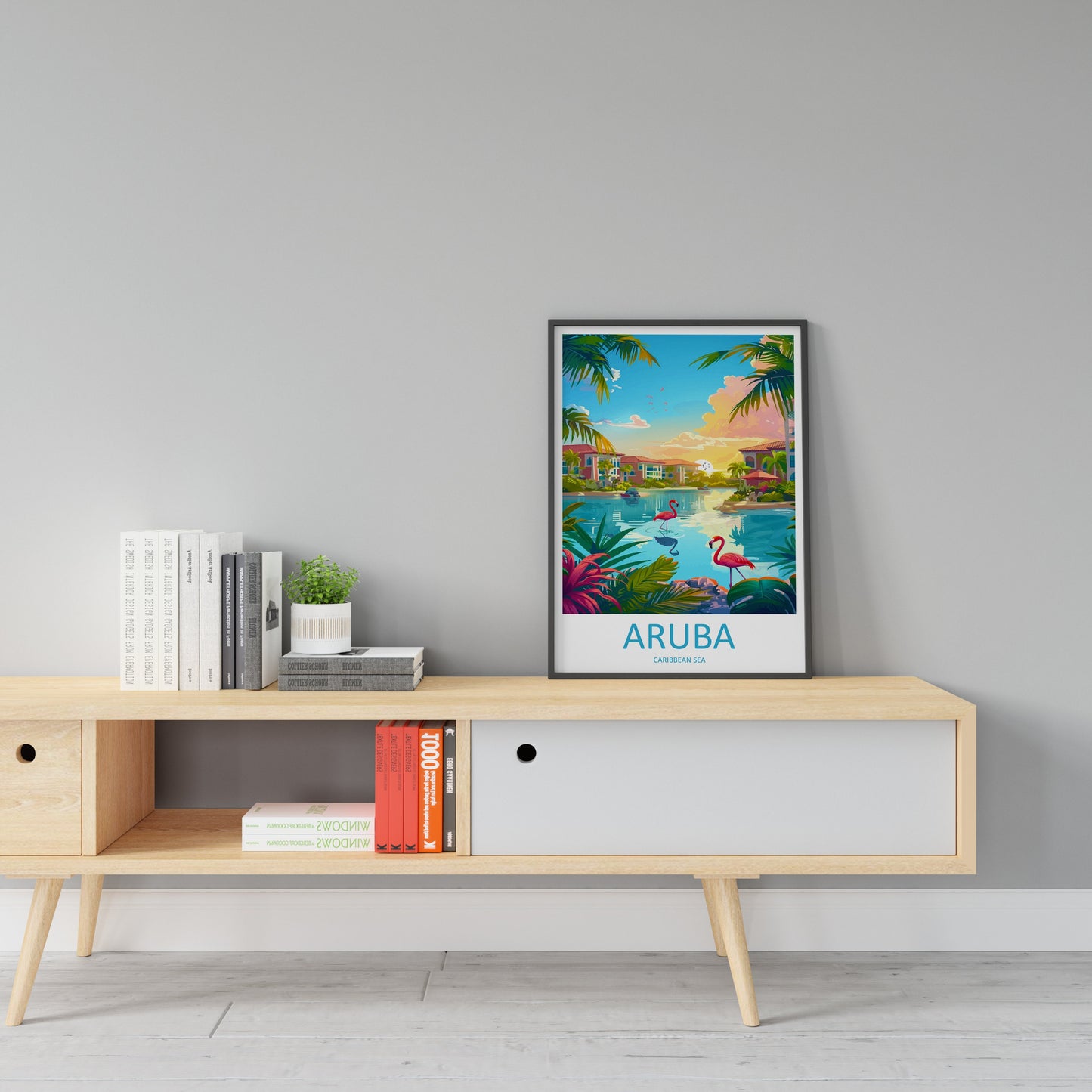 Aruba Travel Print Wall Art Aruba Wall Hanging Home Décor Aruba Gift Art Lovers Wall Art Caribbean Travel Print Aruba Decor