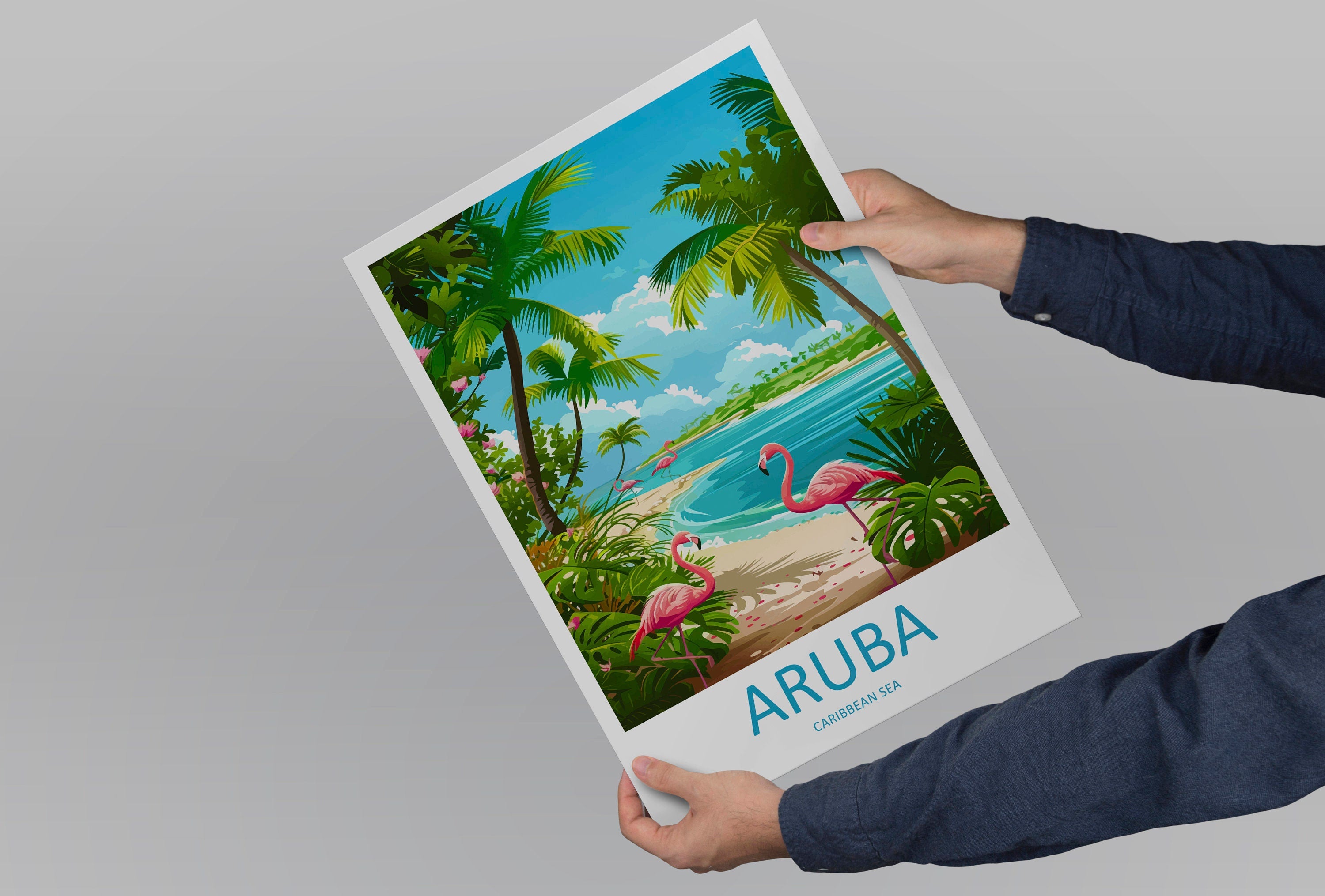 Aruba Travel Print Wall Art Aruba Wall Hanging Home Décor Aruba Gift Art Lovers Wall Art Caribbean Travel Print Aruba Decor
