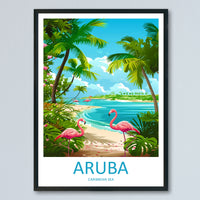 Aruba Travel Print Wall Art Aruba Wall Hanging Home Décor Aruba Gift Art Lovers Wall Art Caribbean Travel Print Aruba Decor
