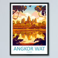 Angkor Wat Travel Print Wall Art Angkor Wat Wall Hanging Home Décor Angkor Wat Gift Art Lovers Cambodia Art Lover Gift