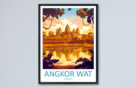 Angkor Wat Travel Print Wall Art Angkor Wat Wall Hanging Home Décor Angkor Wat Gift Art Lovers Cambodia Art Lover Gift