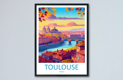 Toulouse Travel Print Wall Art Toulouse Wall Hanging Home Decoration Toulouse France Gift Art Lovers Wall Art Print Art Toulouse Travel Art