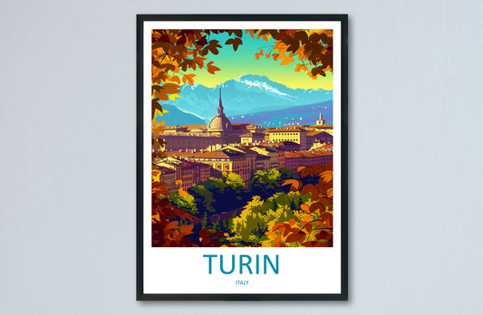 Turin Travel Print Wall Art Turin Wall Hanging Home Décor Turin Gift Art Lovers Italy Art Lover Gift Turin Print Turin Italy Art