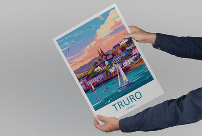 Truro Travel Print Wall Art Truro Wall Hanging Home Décor Truro Gift Art Lovers England Art Lover Gift Truro Art Poster For UK Lovers