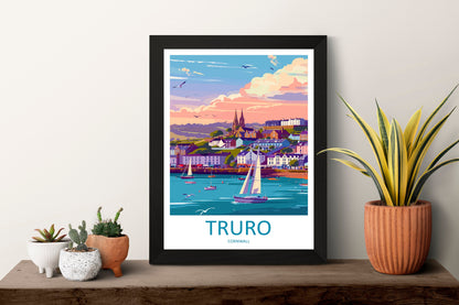Truro Travel Print Wall Art Truro Wall Hanging Home Décor Truro Gift Art Lovers England Art Lover Gift Truro Art Poster For UK Lovers