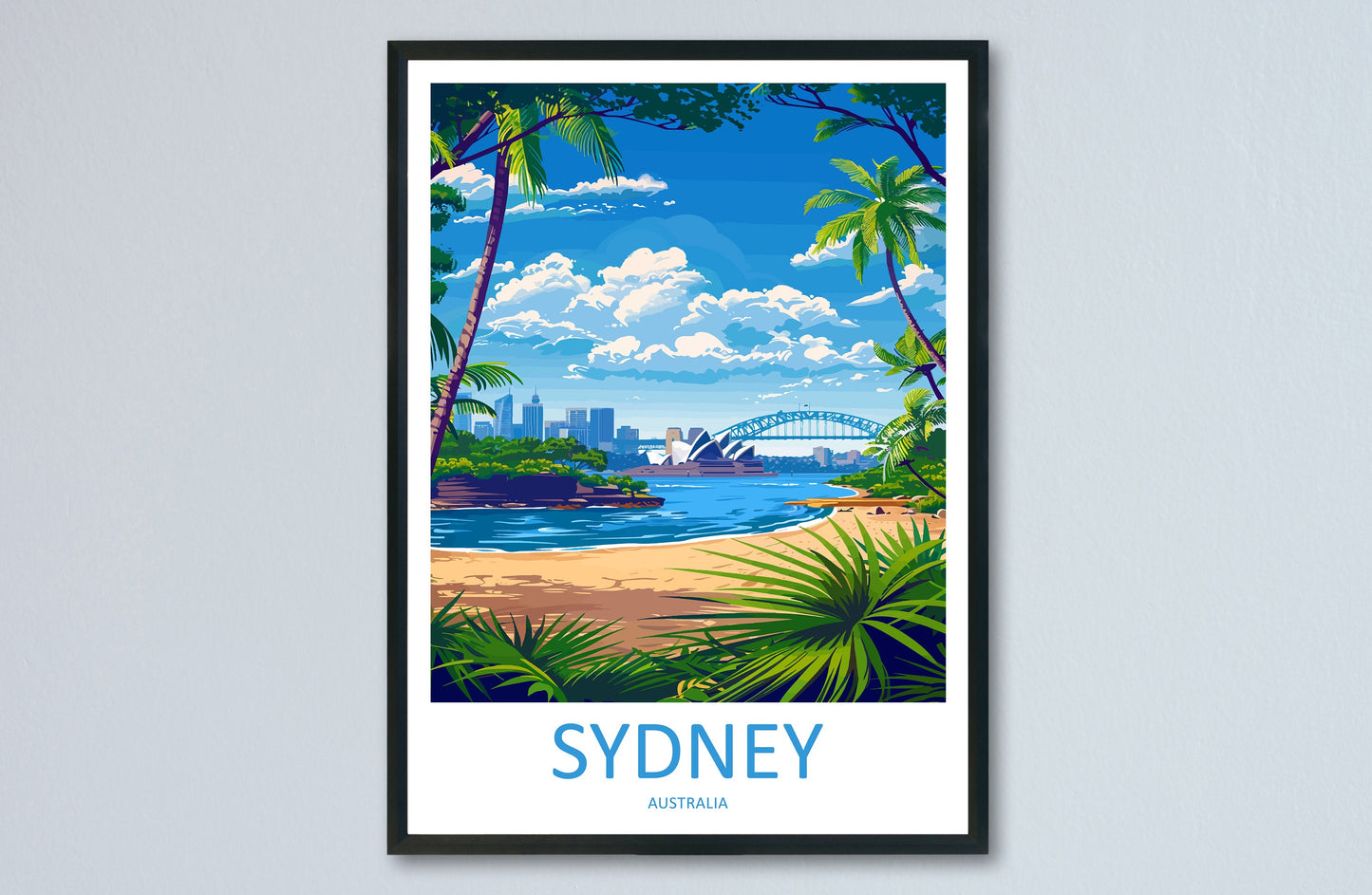 Sydney Opera House Travel Print Wall Art Sydney Wall Hanging Home Décor Sydney Gift Art Lovers Wall Art Australia Travel Print Opera House