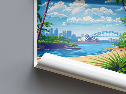 Sydney Opera House Travel Print Wall Art Sydney Wall Hanging Home Décor Sydney Gift Art Lovers Wall Art Australia Travel Print Opera House