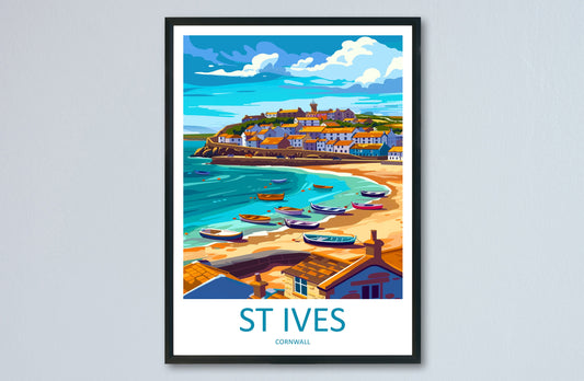 St Ives Travel Print Wall Art St Ives Wall Hanging Home Décor St Ives Gift Art Lovers England Art Lover Gift St Ives Travel Souvenir