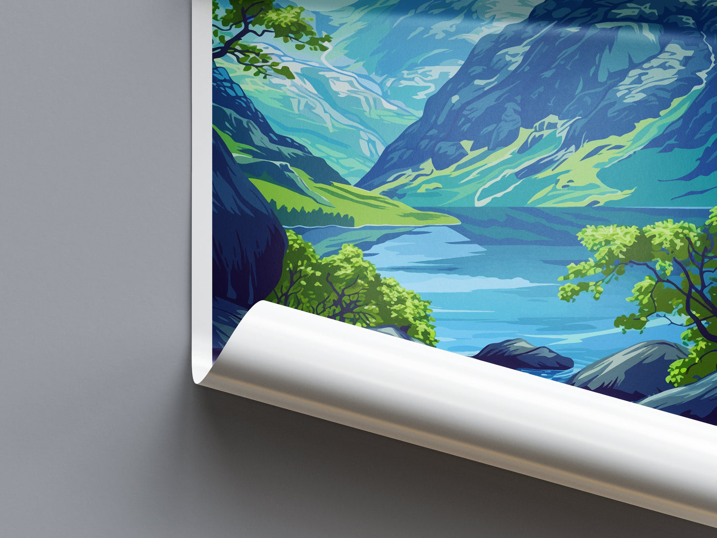 Scafell Pike Travel Print Wall Art Scafell Pike Wall Hanging Home Décor Scafell Pike Gift Art Lovers England Art Lover Gift Scafell Pike