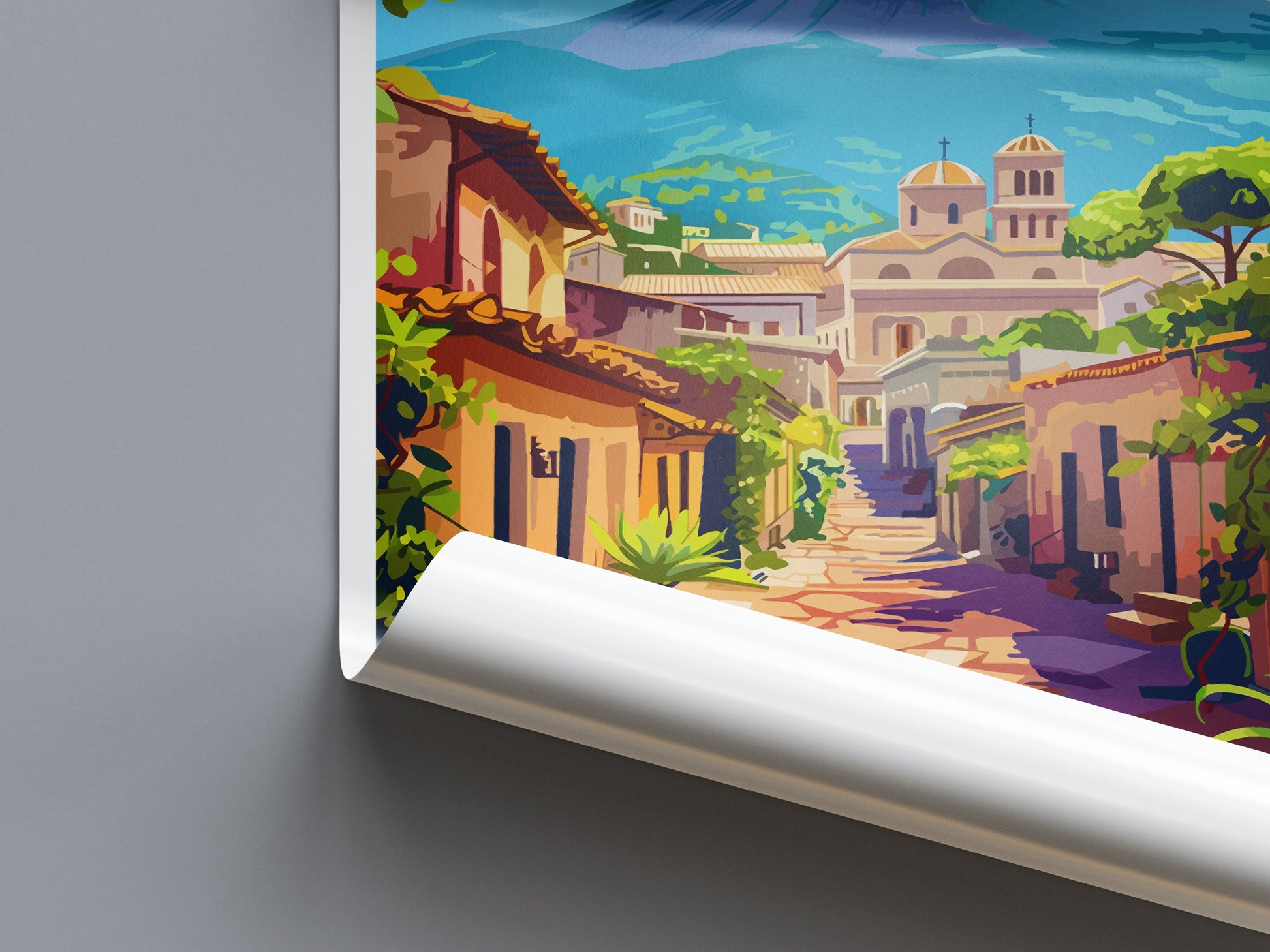 Pompeii Travel Print Wall Art Pompeii Italy Wall Hanging Home Decoration Pompeii Gift Art Lovers Wall Art Print Pompeii Italy Art Pompeii